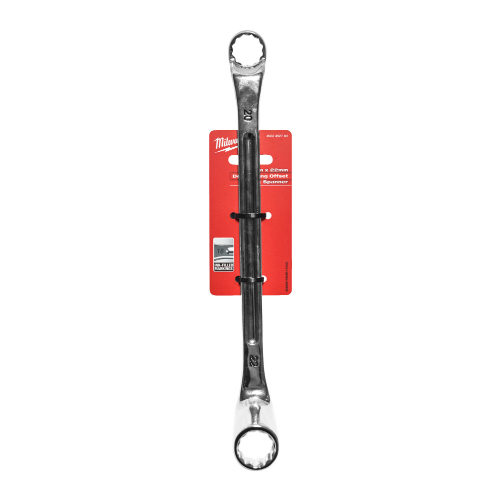 Klucze oczkowe podwójnie odsadzone - Double Ring Offset Spanner - 20 x 22 mm