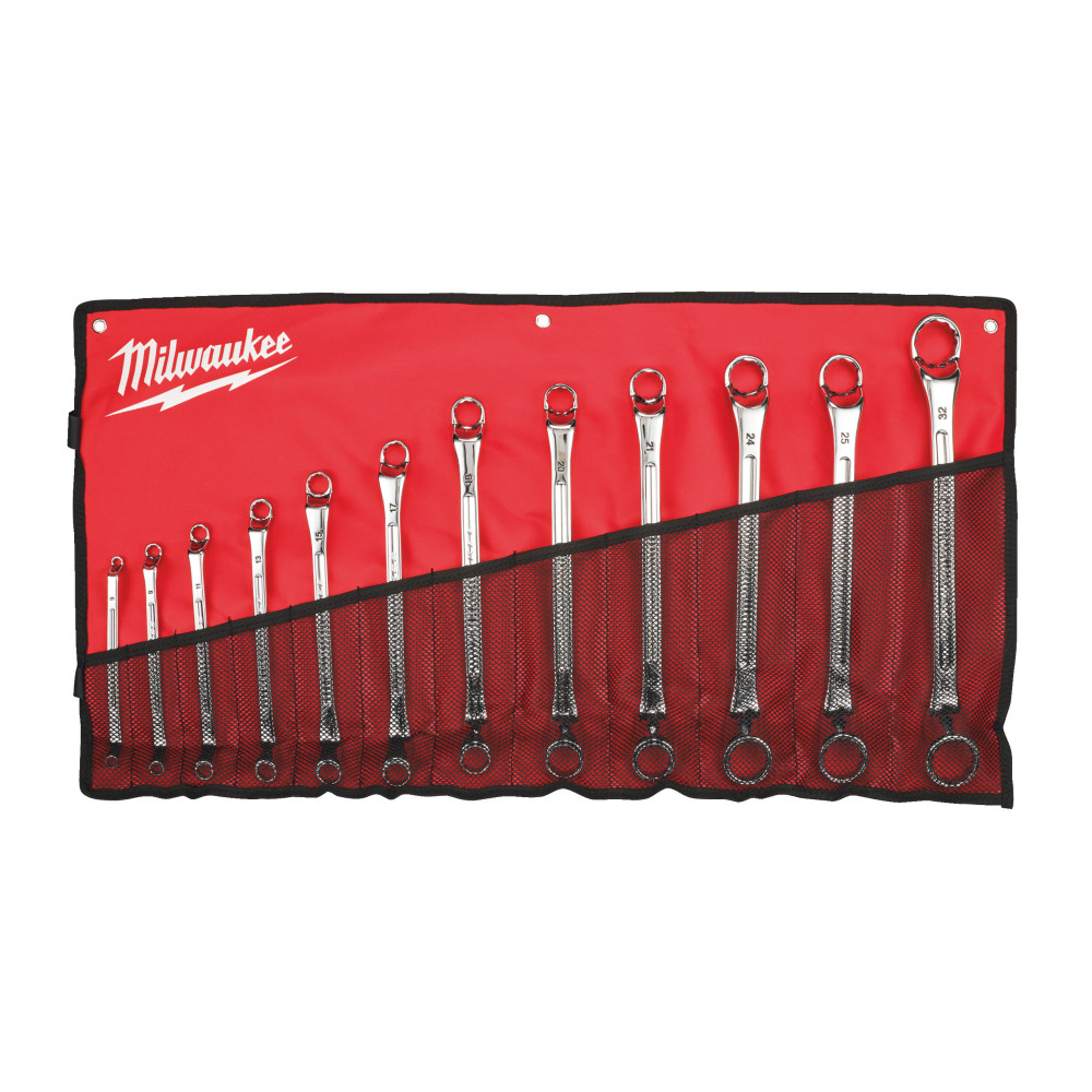 Zestaw kluczy oczkowych podwójnie odsadzonych - Double Ring Offset Spanner 12 pc Set
