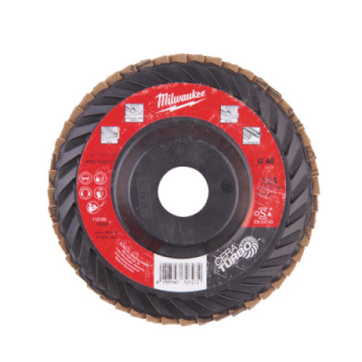 Tarcze listkowe CERA TURBO™ - Flap discs CERA TURBO 125 mm / Grit 40