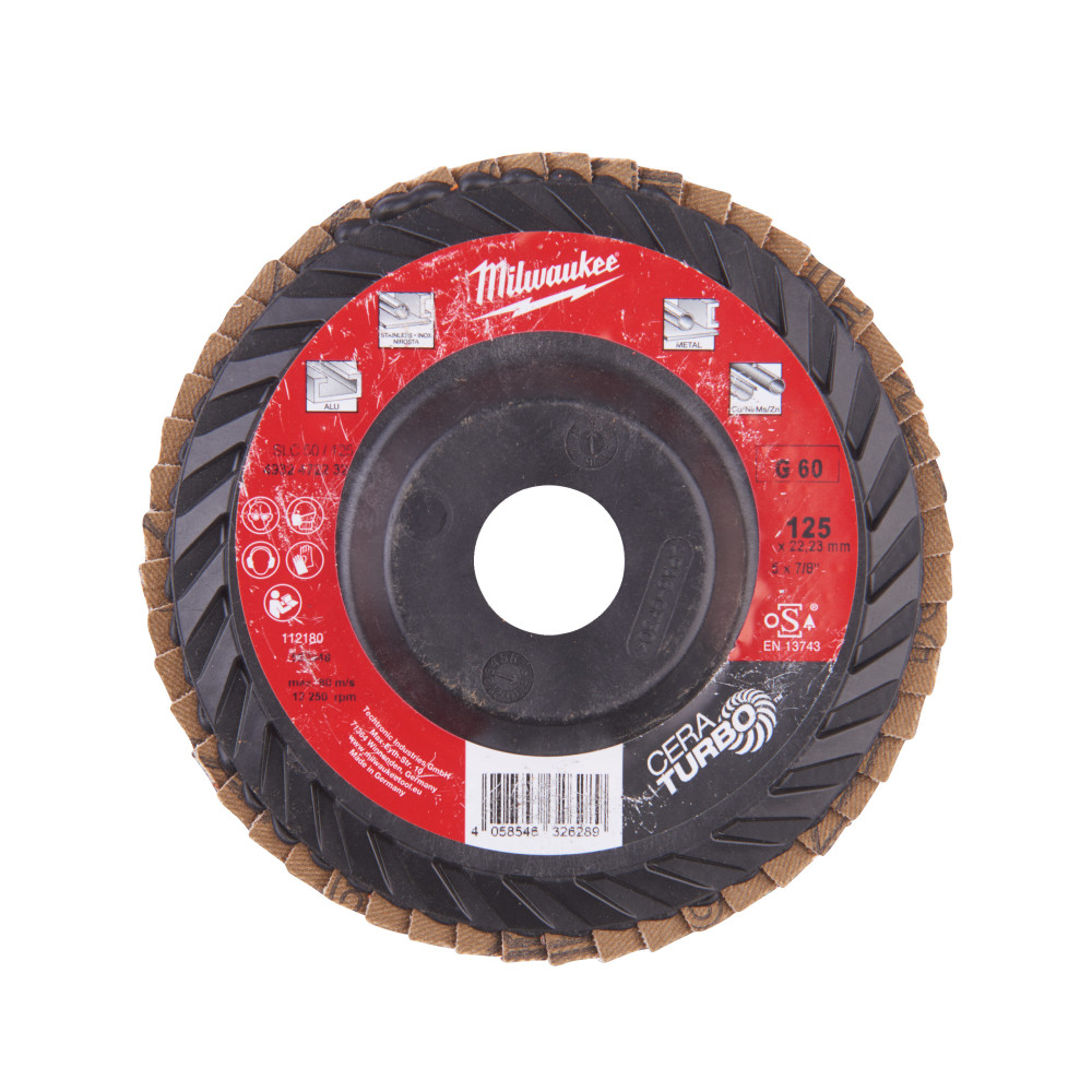 Tarcze listkowe CERA TURBO™ - Flap discs CERA TURBO 125 mm / Grit 60