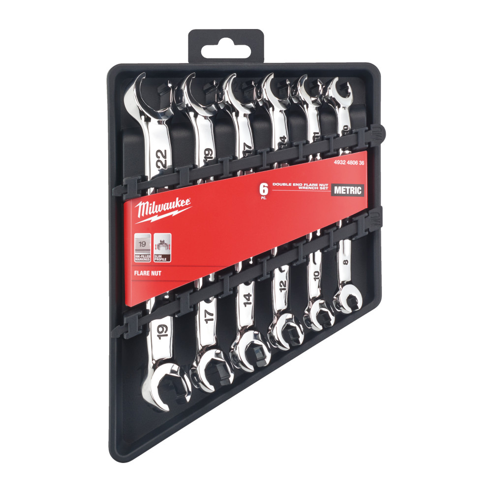 Zestaw kluczy półotwartych - Flare Nut Spanner 6 pc Set - Metric