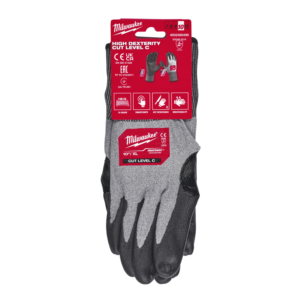Rękawice odporne na przecięcia o wysokim poziomie manipulacyjności - poziom B - Hi-Dex Cut B Gloves - 9/L- 1pc