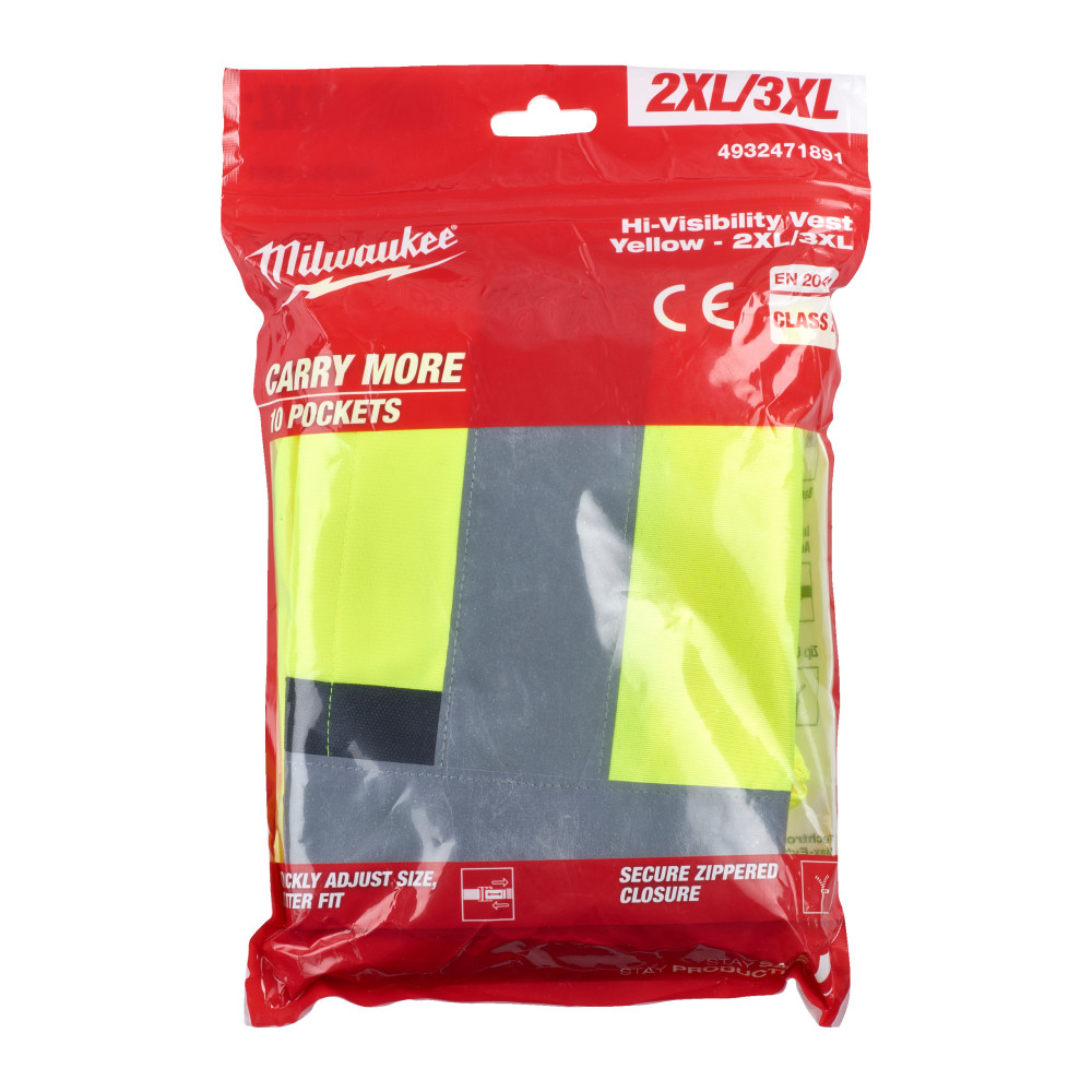 Kamizelka o intensywnej widzialności - High-Visibility Vest Yellow - 2XL/3XL