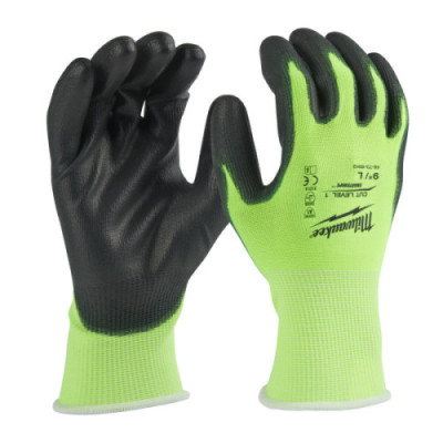 Rękawice odporne na przecięcia o podwyższonej widzialności - poziom A - Hi-Vis Cut A Gloves - 9/L - 1pc