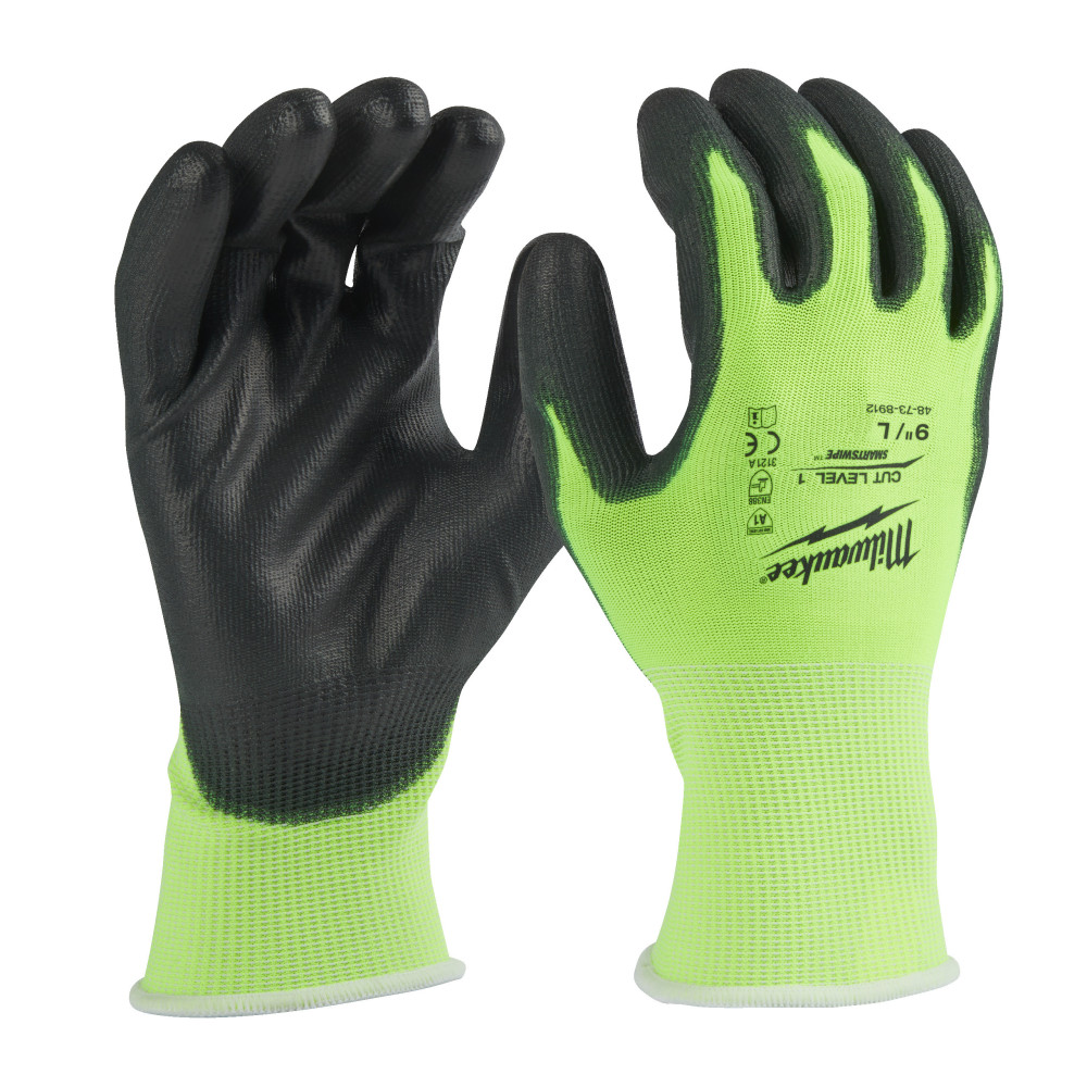 Rękawice odporne na przecięcia o podwyższonej widzialności - poziom A - Hi-Vis Cut A Gloves - 9/L - 1pc