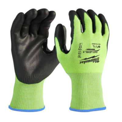 Rękawice odporne na przecięcia o podwyższonej widzialności - poziom B - Hi-Vis Cut B Gloves - 9/L - 1pc