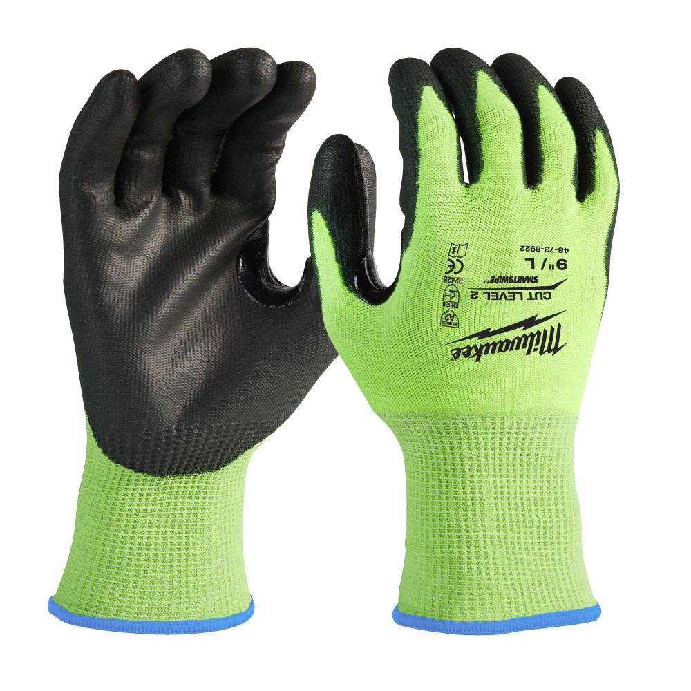 Rękawice odporne na przecięcia o podwyższonej widzialności - poziom B - Hi-Vis Cut B Gloves - 9/L - 1pc