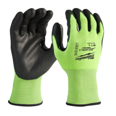 Rękawice odporne na przecięcia o podwyższonej widzialności - poziom C - Hi-Vis Cut C Gloves - 9/L - 1pc
