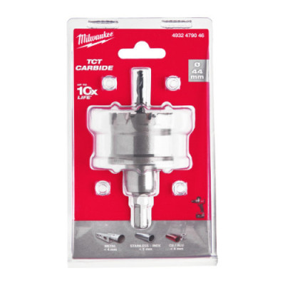 Otwornice z zębami z węglika spiekanego TCT - Holesaw TCT 44mm - 1pc