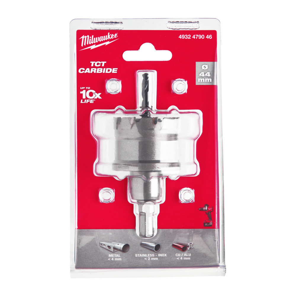 Otwornice z zębami z węglika spiekanego TCT - Holesaw TCT 44mm - 1pc