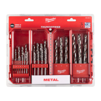 THUNDERWEB - Wiertła do metalu HSS-G - DIN 338 - HSS-G Thunderweb Set - 25 pc
