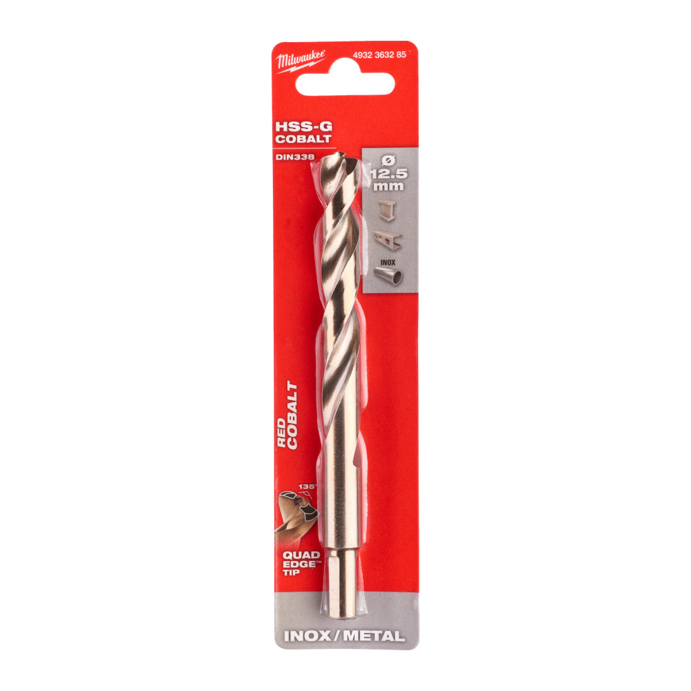 Wiertła do metalu HSS-G RED COBALT- DIN 338 - HSSGC 12.5 x 151 - 1 pc