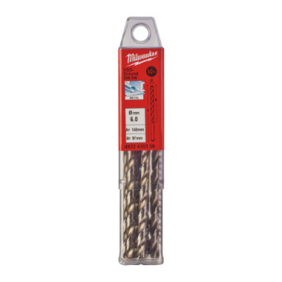 Wiertła do metalu HSS-G, długie - DIN 340 / opakowanie po 5 i 10 szt. - HSSGL 6.00 x 139 - 10 pc