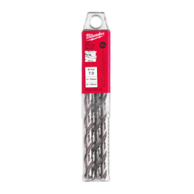 Wiertła do metalu HSS-G, długie - DIN 340 / opakowanie po 5 i 10 szt. - HSSGL 7.00 x 156 - 10 pc