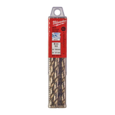 Wiertła do metalu HSS-G, długie - DIN 340 / opakowanie po 5 i 10 szt. - HSSGL 9.00 x 175 - 10 pc