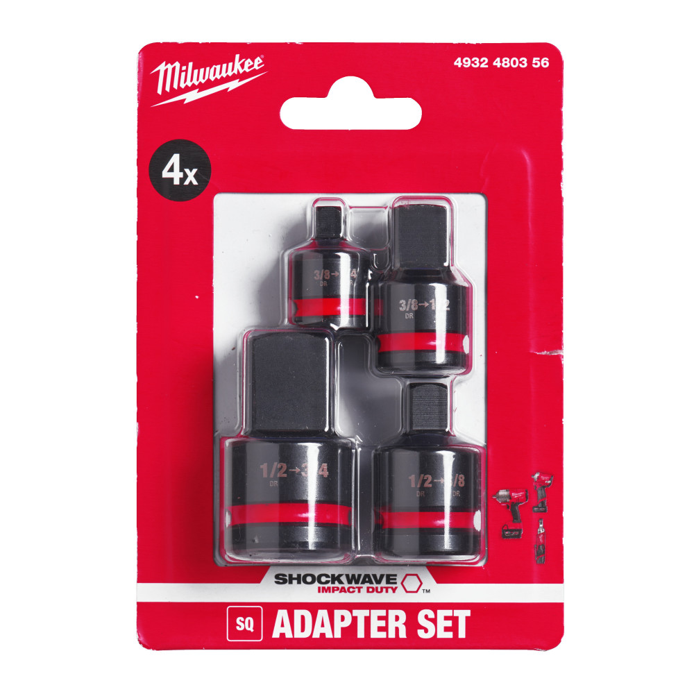 Zestaw adapterów do nasadek udarowych - Impact socket adaptor set-4pc