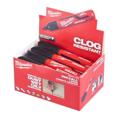 Markery INKZALL™ L & XL - INKZALL Black L Chisel Tip Marker