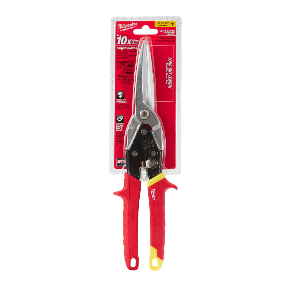 Nożyce do blachy - Long cut straight aviation snips