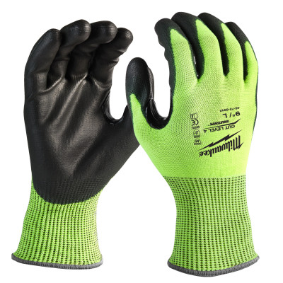 Rękawice odporne na przecięcia o podwyższonej widzialności - poziom D - Hi-Vis Cut D Gloves - 8/M - 1pc