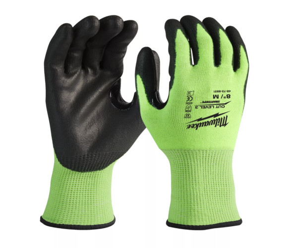 Rękawice odporne na przecięcia o podwyższonej widzialności - poziom C - Bulk Hi-Vis Cut C Gloves - 8/M - 144pc
