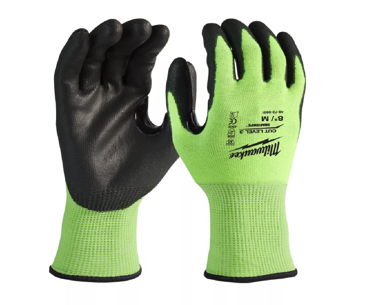 Rękawice odporne na przecięcia o podwyższonej widzialności - poziom C - Bulk Hi-Vis Cut C Gloves - 8/M - 144pc